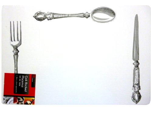 Imagen principal de Corcho respaldada por Placemat de 38x26 cm - tenedor, cuchara, cuchillo (Classic)