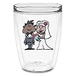 Wedding Couple 16 oz Insulated Beverage Tumbler, Clear