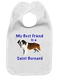 My Best Friend is Saint Bernard Baby Bib