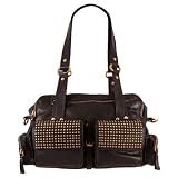 Mimi in Memphis Evelyn Industry Double Pocket Convertible Satchel Color: Brown