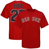 Boston Red Sox Carlton Fisk Red Jersey T-ShirtX-Large