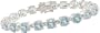 Sterling Silver 33.6ct TGW Blue Topaz Bracelet