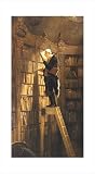 The Book Worm by Karl Spitzweg,10 in. x 17.5 in.