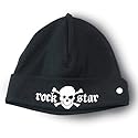 Rock Star Baby Babymütze PIRATE schwarz, Größe:56/62 (3-6 Monate)