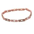 14K Rose Gold Brown and White Diamond Bracelet
