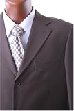 Men's Super 140's Single Breasted Brown Wool Dress Suit
