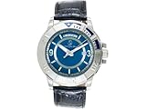 Christophe Skye - Dayview S Blue Automatic Watch with Black Leather Strap. Model: 843332000320
