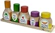 Melissa & Doug Deluxe Wooden Magnetic Kitchen Bottle Collection