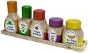 Melissa & Doug Deluxe Wooden Magnetic Kitchen Bottle Collection