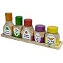 Melissa & Doug Deluxe Wooden Magnetic Kitchen Bottle Collection