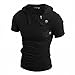WANSHIYISHE Men's Casual Short-Sleeved Hooded Sweater