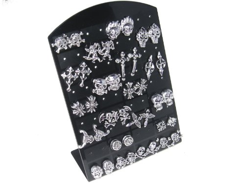 Stainless Steel Stud Earrings, Alchemy Gothic Punk Style, Pack of 20 Pairs Stainless Steel Stud Earrings, Alchemy Gothic Punk Style, Pack of 20 Pairs