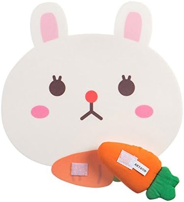 Wrist Cushion Mouse Pad 3 Type Animal Character / Computer Pc / Laptop (Rabbit &amp; Carrot)