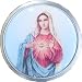 Mens "Virgin Mary" Picture Round Metal Belt Buckle