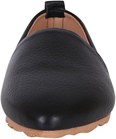 MCnelly's Women's Textured Leather Simple Slip-on Comfortable Loafer Flats Shoes (shoes-036-2-245)