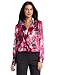 Jones New York Women's Petite Long Sleeve Blouse, New Garland Multi, 8P