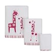 Tiddliwinks Giraffe Dots 3-pc. Towel Set - Pink