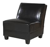 Armen Living 296 Canyon Armless Club Chair/ Black