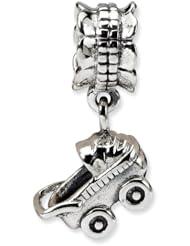 Sterling Silver Baby Buggy Dangle Charm Bead Fits Pandora Chamilia Biagi Bracelet