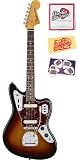 Fender Classic Player Jaguar Special Bundle with Strings, Pick Card, and Polishing Cloth - Rosewood Fretboard, 3-Color Sunburst