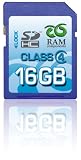 RAM Components 16GB Secure Digital High Capacity Speicherkarte (SD HC Class 4 Card) für Panasonic DMC TZ2 EG S