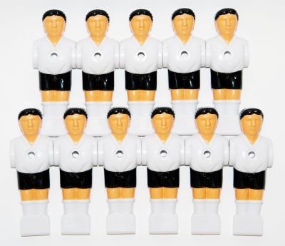 DEMA Spielerset / Kickermannschaft 11-tlg. weiß/schwarz