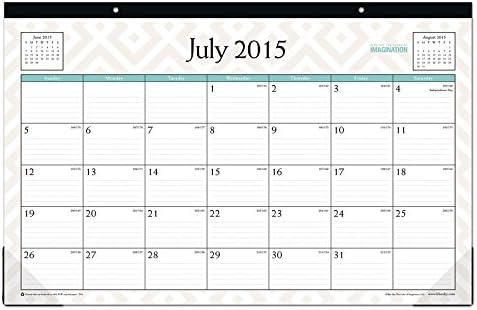 July 2015 - June 2016 Contempo Monthly Desk Pad Calendar 17x11