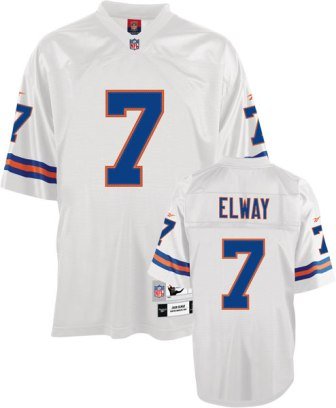 Reebok Denver Broncos John Elway Premier Throwback White Jersey Extra Large