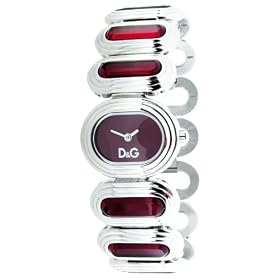 D&G Ladies Watch DW0619 with Stainless Steel Bracelet and Red Glass Dial