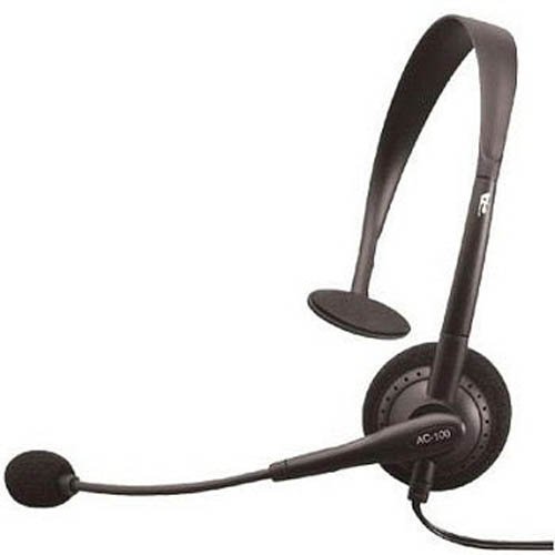 Cyber Acoustics AC-100 Mono Speech Headset Boom Mic 3.5MM Plug