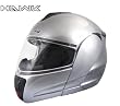 Advanced Hawk Grey Dual Visor Full Face Motorcycle Helmet - Size : Large