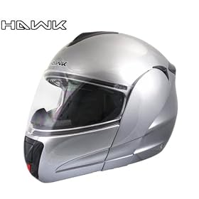 Advanced Hawk Grey Dual Visor Full Face Motorcycle Helmet - Size : Small