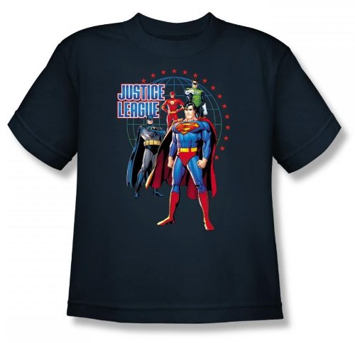  Justice League - Protectors Youth T-Shirt In Navy