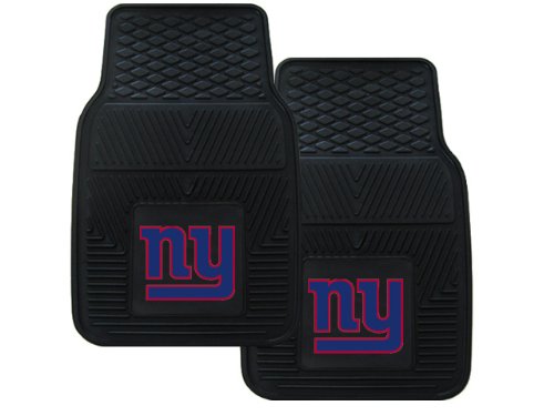 A Set of 2 NFL Universal Fit Front All-Weather Floor Mats - New York Giants