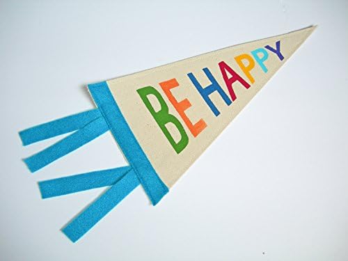 Be Happy, Pennant Flag Banner, Toddler Room Decor, Child Room Decor, Children Room Decor, Affirmation, Colorful Rainbow Letter Quote