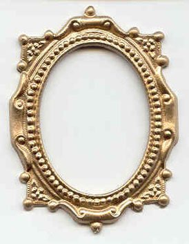 Image of Dollhouse GOLD OVAL VICTORIAN FRAME