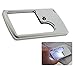 HITOP Portable Illuminated Silver 3X 6X LED Reading Magnifier Card Shaped Magnifying Glass