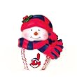 Cleveland Indians MLB Light-Up Musical Snowman Ornament (3")