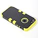 ATC Masione(TM) Hard Impact Resistance Case Rubberized Silicone Hybrid Case Cover with Kickstand For Apple iPhone 5 5G With Screen Protector & Stylus Pen (Black+Yellow)