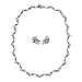 Floral Silver Natural Seed Pearl Choker Necklace 16" & Earrings Set - Dahlia Vintage Collection
