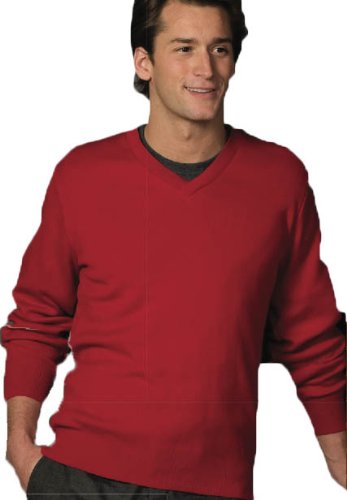 Cotton V-Neck Crossover LS Sweater