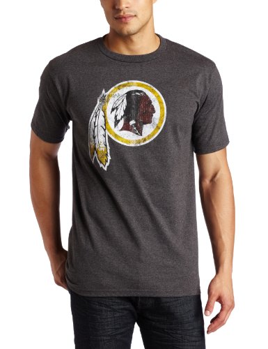 NFL Men's Washington Redskins Vintage Logo III Short Sleeve Basic Tee (Charcoal Heather, X-Large)