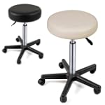 Tabouret r�glable � roulettes Noir -...