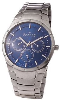 Skagen #596XLTXN Men's Multi Function 3 Dial Display Titanium Watch