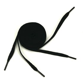 Black Fashion Flat Shoelaces Boots and shoes 110cm~120cm (1980-2)