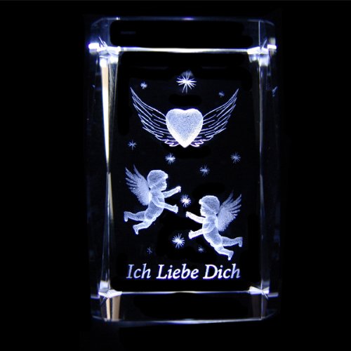 3D Laser Kristall Glasblock mit