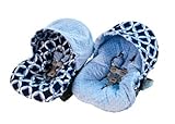 Itzy Ritzy Infant Car Seat Cover, Social Circle Blue