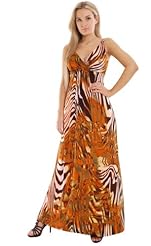 Summer Nylon Mesh Sheer Stretchy Empire   Waistline Jumpsuit/Maxi Dress 