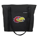 University of Kansas Tote Bag KU Jayhawks Logo - For Travel or Beach Gift Ideas for Man Men Him Her Women Ladies or College Fans Students OFFICIAL NCAA MERCHANDISE