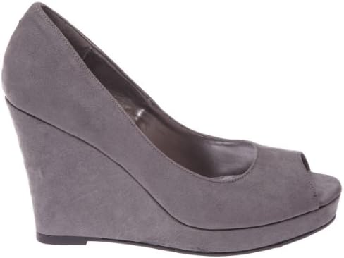 Womens PVC Suede Coda-1 Platform Wedge Shoes (Grey/Size 7)